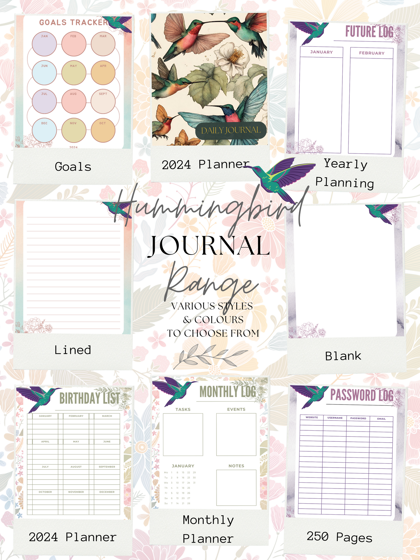 Daily Planner - Hummingbird Range
